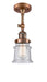 Innovations - 201F-AC-G184S - One Light Semi-Flush Mount - Franklin Restoration - Antique Copper