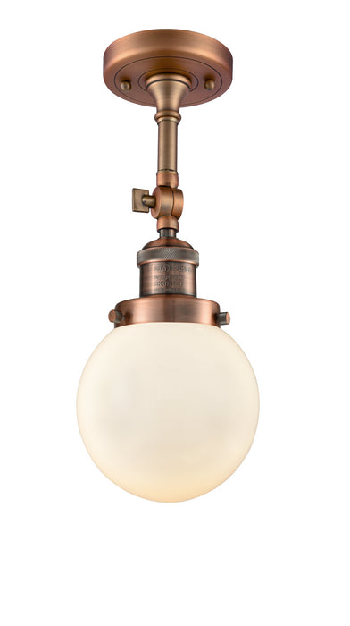 Innovations - 201F-AC-G201-6 - One Light Semi-Flush Mount - Franklin Restoration - Antique Copper