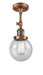 Innovations - 201F-AC-G204-6 - One Light Semi-Flush Mount - Franklin Restoration - Antique Copper