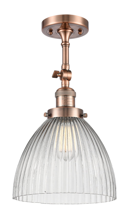 Innovations - 201F-AC-G222 - One Light Semi-Flush Mount - Franklin Restoration - Antique Copper