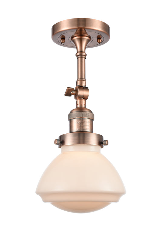 Innovations - 201F-AC-G321 - One Light Semi-Flush Mount - Franklin Restoration - Antique Copper