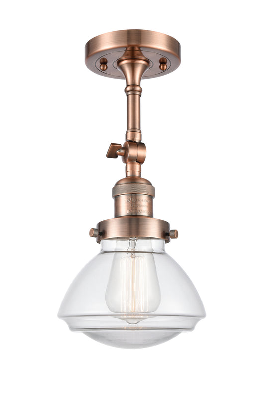 Innovations - 201F-AC-G322 - One Light Semi-Flush Mount - Franklin Restoration - Antique Copper