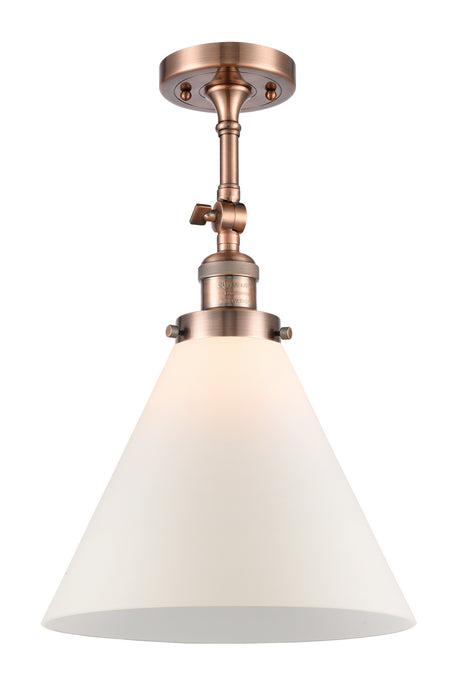 Innovations - 201F-AC-G41-L - One Light Semi-Flush Mount - Franklin Restoration - Antique Copper