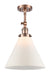 Innovations - 201F-AC-G41-L - One Light Semi-Flush Mount - Franklin Restoration - Antique Copper