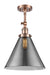 Innovations - 201F-AC-G43-L - One Light Semi-Flush Mount - Franklin Restoration - Antique Copper