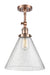 Innovations - 201F-AC-G44-L - One Light Semi-Flush Mount - Franklin Restoration - Antique Copper