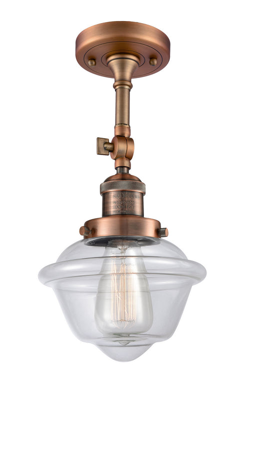 Innovations - 201F-AC-G532 - One Light Semi-Flush Mount - Franklin Restoration - Antique Copper