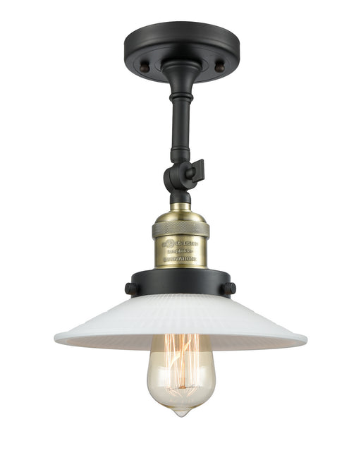 Innovations - 201F-BAB-G1 - One Light Semi-Flush Mount - Franklin Restoration - Black Antique Brass