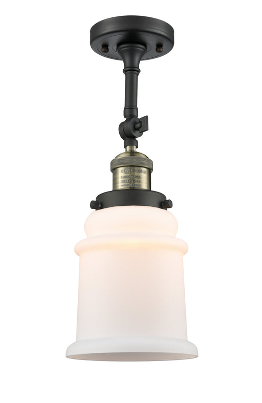 Innovations - 201F-BAB-G181 - One Light Semi-Flush Mount - Franklin Restoration - Black Antique Brass