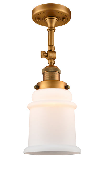 Innovations - 201F-BB-G181 - One Light Semi-Flush Mount - Franklin Restoration - Brushed Brass