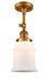 Innovations - 201F-BB-G181 - One Light Semi-Flush Mount - Franklin Restoration - Brushed Brass