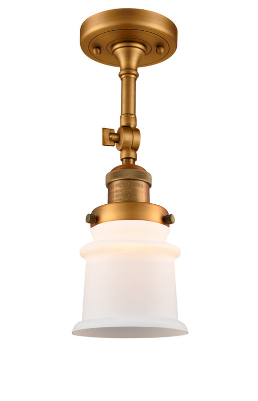 Innovations - 201F-BB-G181S - One Light Semi-Flush Mount - Franklin Restoration - Brushed Brass