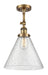 Innovations - 201F-BB-G44-L - One Light Semi-Flush Mount - Franklin Restoration - Brushed Brass