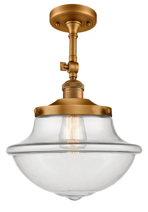 Innovations - 201F-BB-G542 - One Light Semi-Flush Mount - Franklin Restoration - Brushed Brass