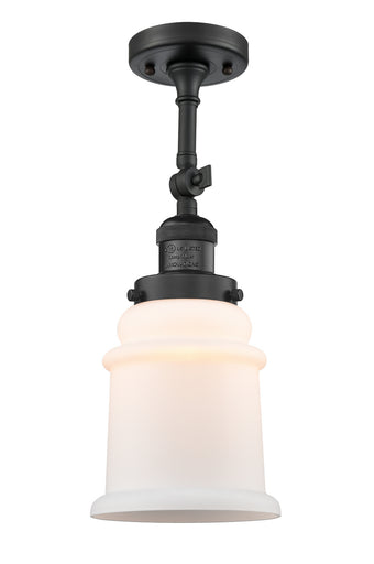 Franklin Restoration One Light Semi-Flush Mount Matte Black