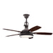 Kichler - 310018WZC - 52``Ceiling Fan - Hatteras Bay - Weathered Zinc