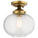 Kichler - 42296NBR - One Light Semi Flush Mount - Avery - Natural Brass