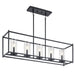 Kichler - 43995BK - Five Light Linear Chandelier - Crosby - Black