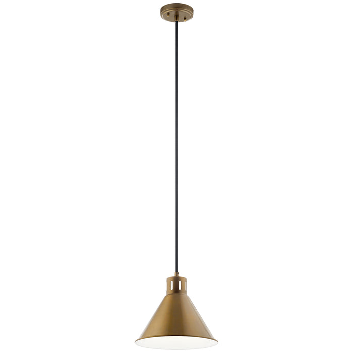 Kichler - 52176NBR - One Light Pendant - Zailey - Natural Brass