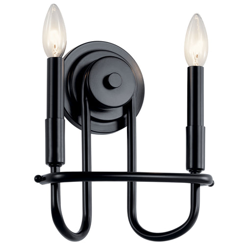 Kichler - 52308BK - Two Light Wall Sconce - Capitol Hill - Black
