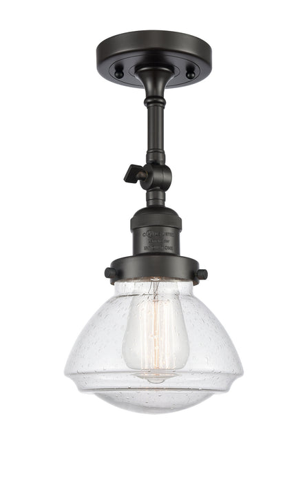 Innovations - 201F-OB-G324 - One Light Semi-Flush Mount - Franklin Restoration - Oil Rubbed Bronze