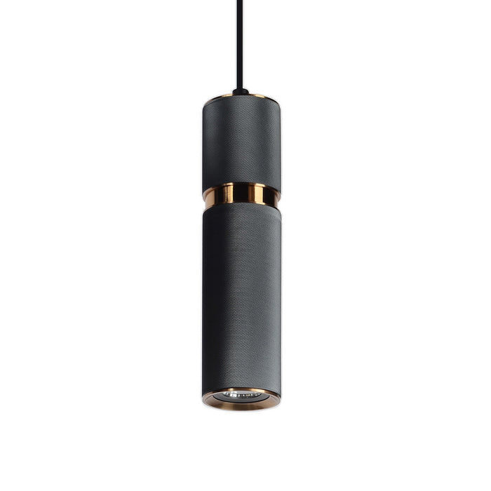 Avenue Lighting - HF1074-DGY - Pendant - Cicada - Knurled Dark Grey With Aged Brass Accents