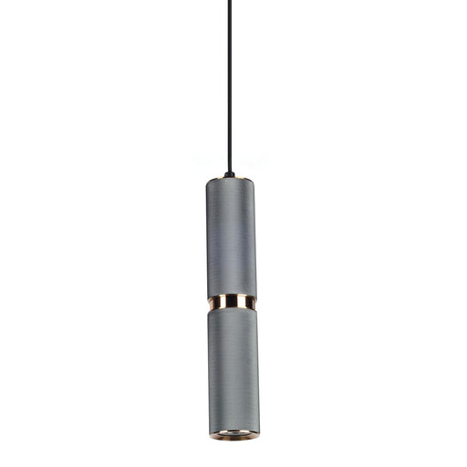 Avenue Lighting - HF1077-BLG - Pendant - Cicada - Knurled Light Grey With Aged Brass Accents