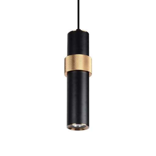 Avenue Lighting - HF1079-BKB - Pendant - Cicada - Black With Knurled Brass Accent