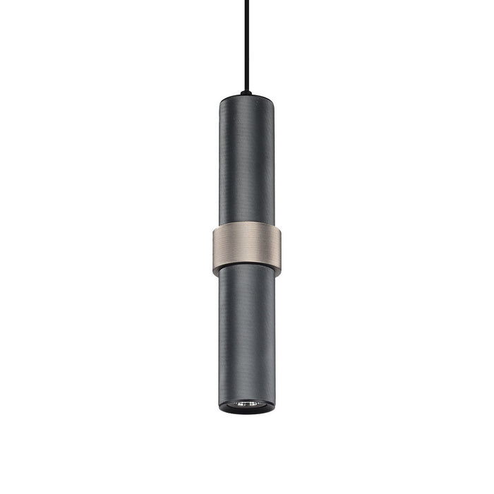 Avenue Lighting - HF1080-LDG - Pendant - Cicada - Dark Grey With Knurled Light Grey Accent