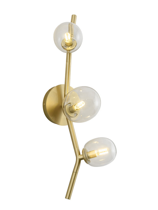 Avenue Lighting - HF4803-CLR - Three Light Wall Sconce - Hampton - Brushed Brass With Clear Glass