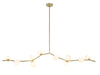 Avenue Lighting - HF4810-WHT - Ten Light Chandelier - Hampton - Brushed Brass With White Glass