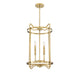 Savoy House - 3-4901-4-322 - Four Light Foyer Pendant - Kent - Warm Brass