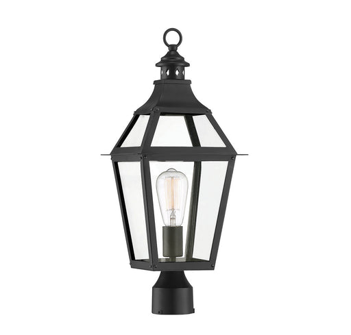 Savoy House - 5-724-153 - One Light Post Lantern - Jackson - Black With Gold Highlighted