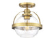 Savoy House - 6-7200-1-322 - One Light Semi-Flush Mount - Pendleton - Warm Brass