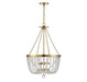 Savoy House - 7-2851-4-322 - Four Light Pendant - Bergamo - Warm Brass