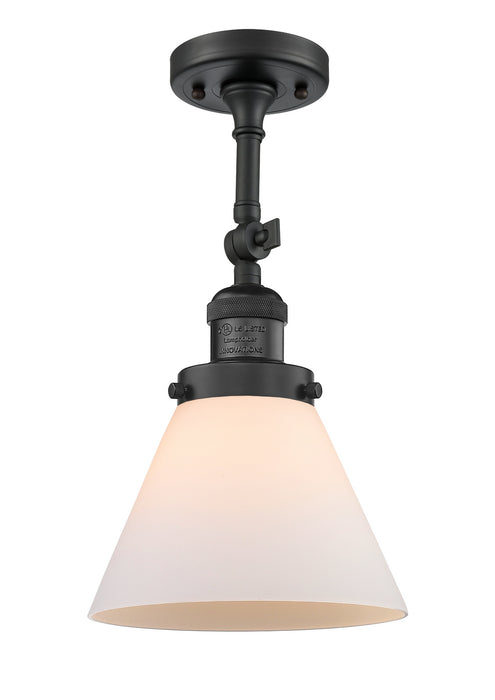 Innovations - 201F-BK-G41 - One Light Semi-Flush Mount - Franklin Restoration - Matte Black