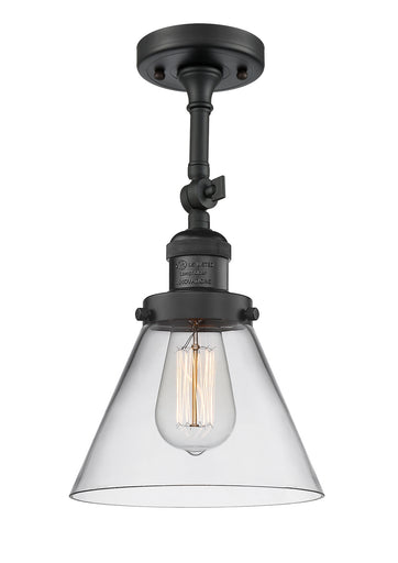 Franklin Restoration One Light Semi-Flush Mount Matte Black
