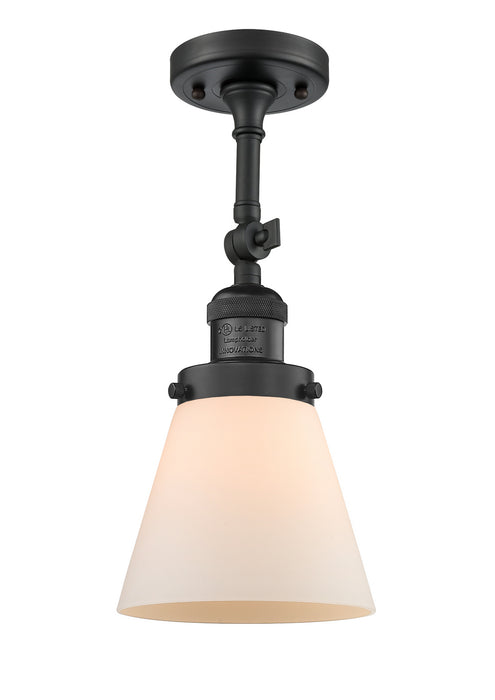 Innovations - 201F-BK-G61 - One Light Semi-Flush Mount - Franklin Restoration - Matte Black