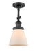 Innovations - 201F-BK-G61 - One Light Semi-Flush Mount - Franklin Restoration - Matte Black