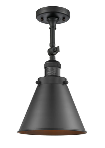Franklin Restoration One Light Semi-Flush Mount Matte Black