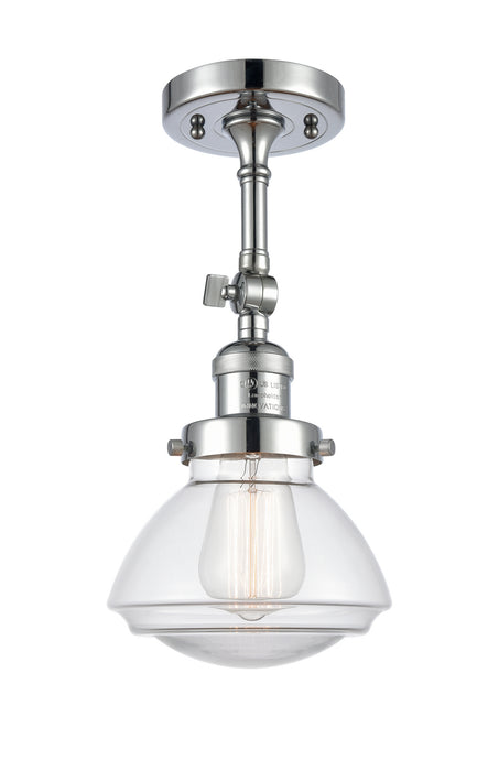 Innovations - 201F-PC-G322 - One Light Semi-Flush Mount - Franklin Restoration - Polished Chrome