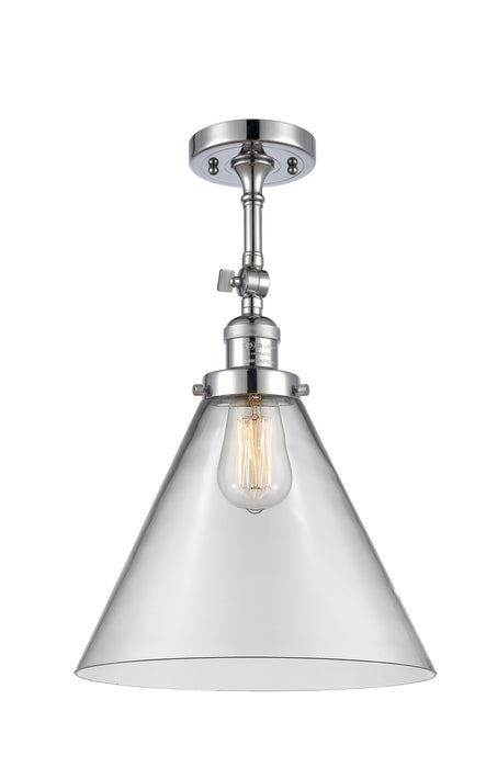 Innovations - 201F-PC-G42-L - One Light Semi-Flush Mount - Franklin Restoration - Polished Chrome