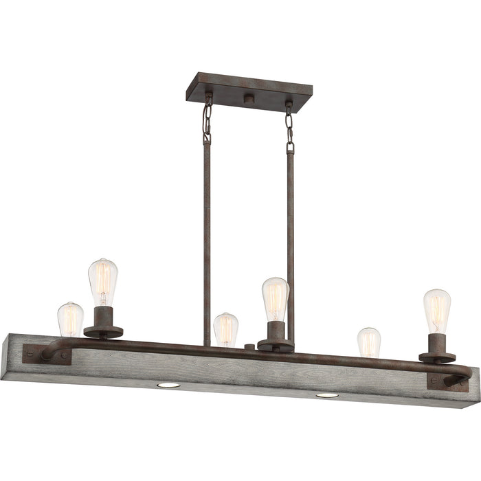 Quoizel - MVL642IN - Eight Light Island Chandelier - Melville - Iron Gate