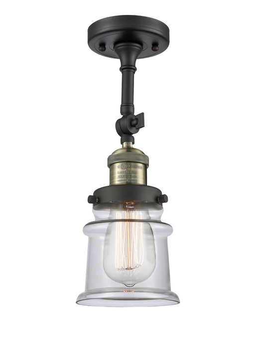 Innovations - 201F-BAB-G182S - One Light Semi-Flush Mount - Franklin Restoration - Black Antique Brass