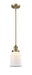 Innovations - 201S-BB-G181 - One Light Mini Pendant - Franklin Restoration - Brushed Brass