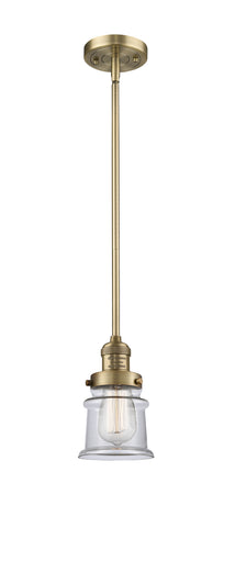 Franklin Restoration One Light Mini Pendant Brushed Brass