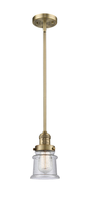 Innovations - 201S-BB-G184S - One Light Mini Pendant - Franklin Restoration - Brushed Brass