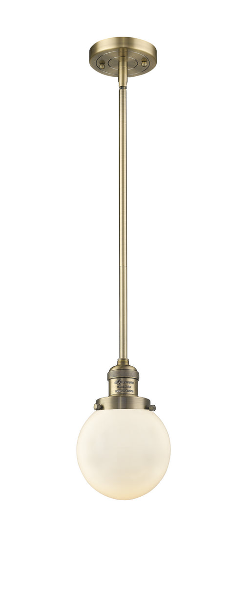 Innovations - 201S-BB-G201-6-LED - LED Mini Pendant - Franklin Restoration - Brushed Brass