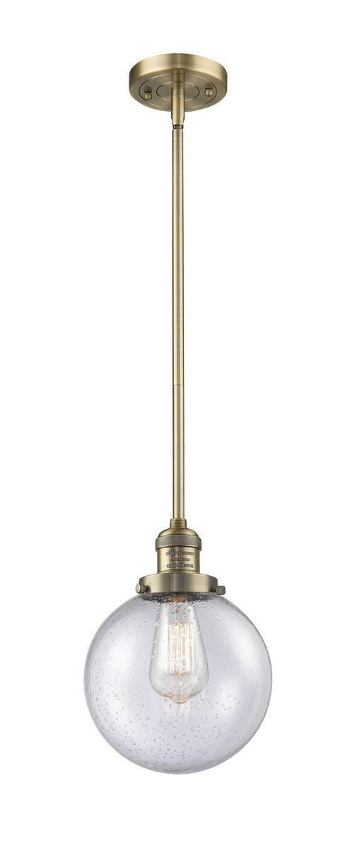 Innovations - 201S-BB-G204-8-LED - LED Mini Pendant - Franklin Restoration - Brushed Brass