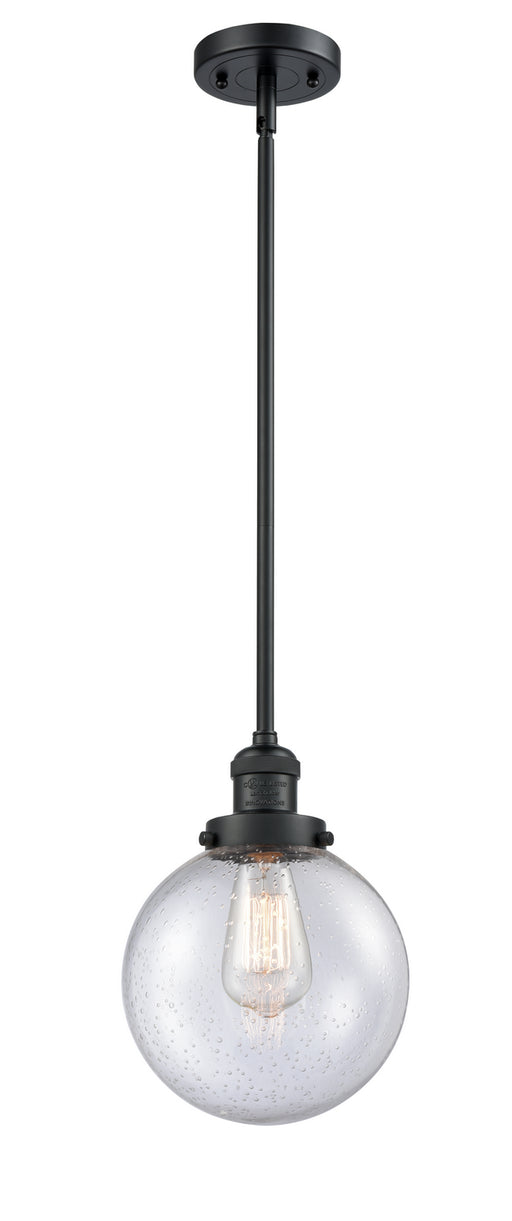 Innovations - 201S-BK-G204-8-LED - LED Mini Pendant - Franklin Restoration - Matte Black